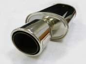 Universal MV Oval Muffler Double Layer Tip Center In/Out U2 