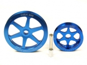 Overdrive Pulley Fits 94-01 Integra RS/LS/GS/GSR, 96-00 Integra Type-R, 99-00 Honda Civic Si (Blue, Red, Silver) 