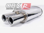 Universal MV Oval Muffler With Dual Round Tips, 3
