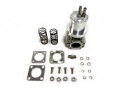 Silver Universal Wastegate Intimidator 38mm With 4 Bolts Flange 